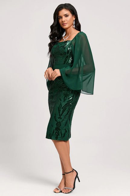 Robe Cocktail Éclat Émeraude Envoûtant - gallery 1