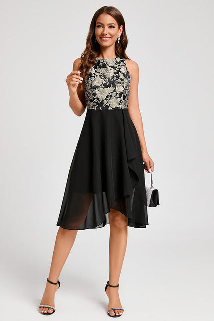 Robe Cocktail Florale Éclatante - gallery 6