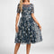 Robe Cocktail Florale Tulle