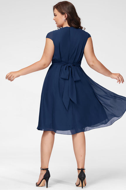 Robe Cocktail Mousseline Émeraude - gallery 7