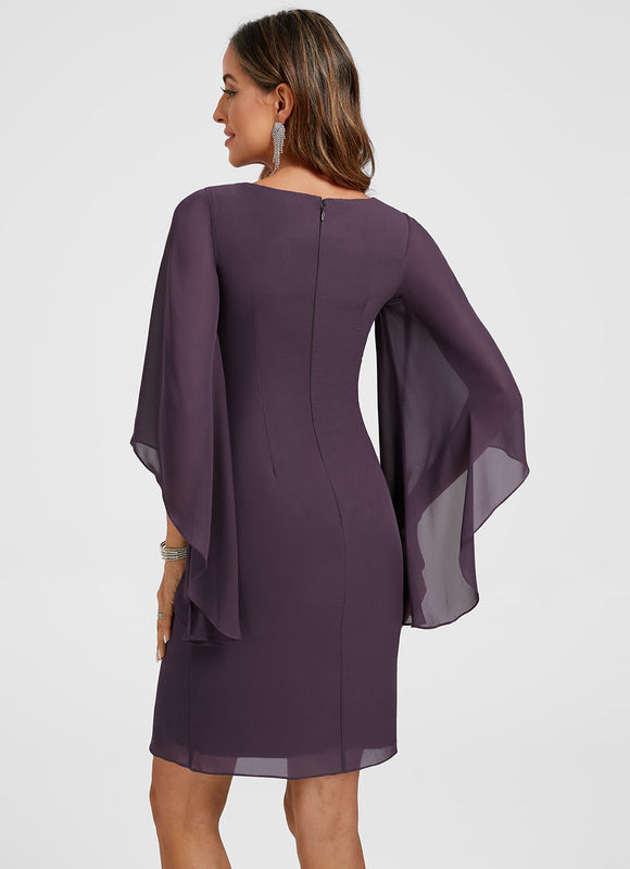 Robe Cocktail Courte Fourreau - gallery 7