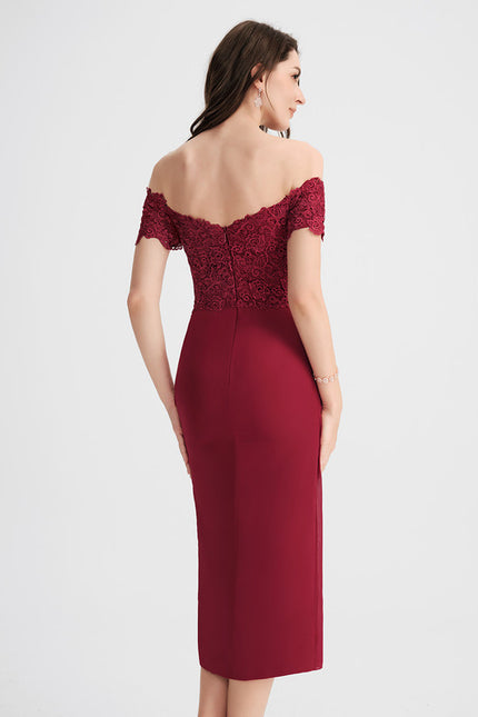 Robe Cocktail Rouge Élégance Chic - gallery 3