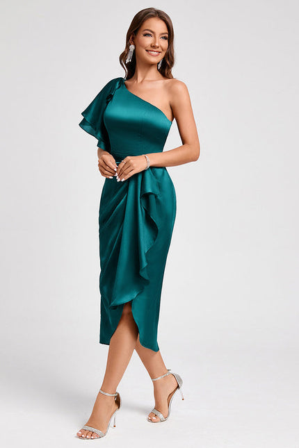 Robe Cocktail Satinée Couture - gallery 7