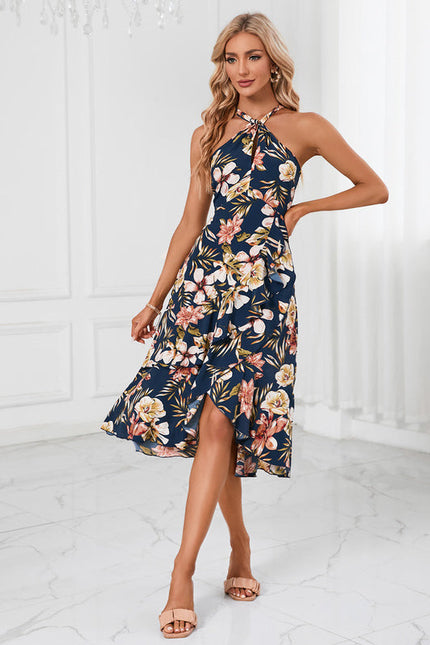 Robe Cocktail Florale Élégante - gallery 5