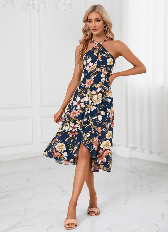 Robe Cocktail Florale Élégante - gallery 5