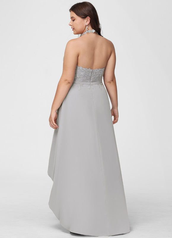 Robe Cocktail Gris Élégant Flottant - gallery 7