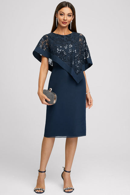 Robe Cocktail Nuit Marine Chic