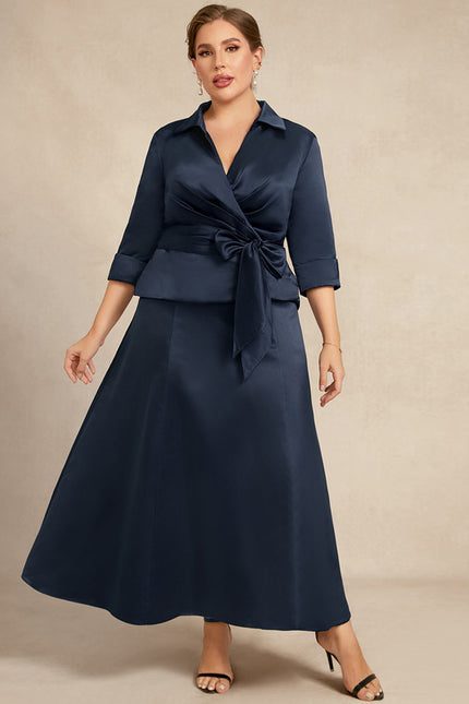 Robe Cocktail Satin Élégant - gallery 7