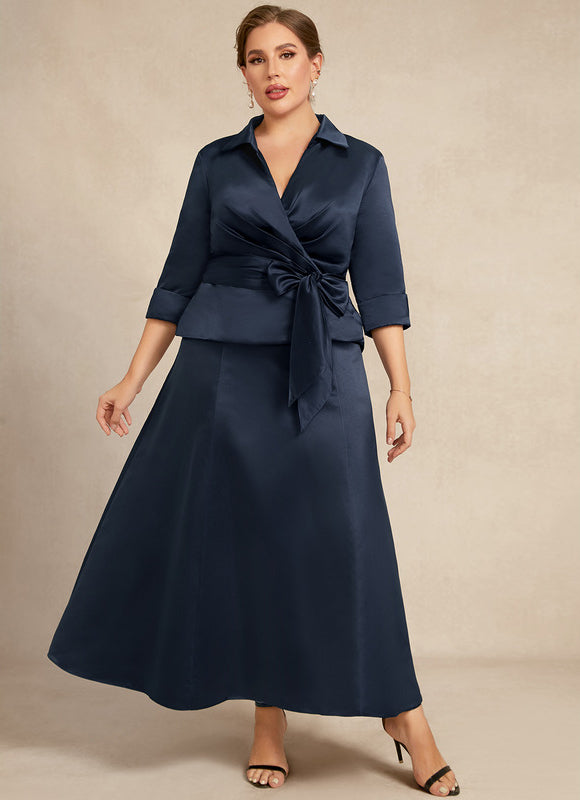 Robe Cocktail Satin Élégant - gallery 7