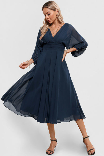 Robe De Cocktail Volants Superposés - gallery 1
