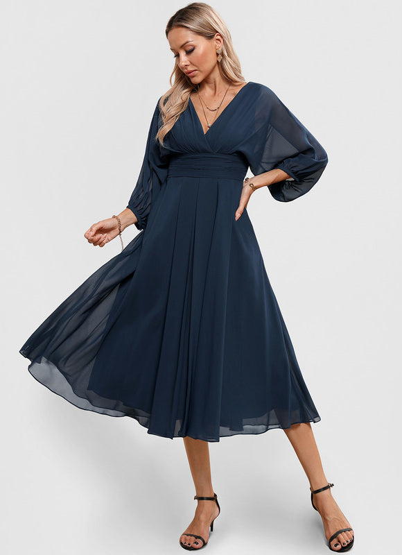 Robe De Cocktail Volants Superposés - gallery 1