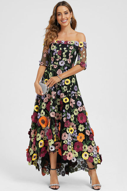 Robe Cocktail Fleur Étoilée - gallery 2