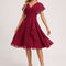 Robe Cocktail Mousseline Émeraude