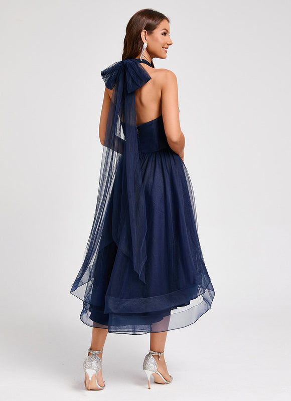 Robe Cocktail Tulle Asymétrique - gallery 6