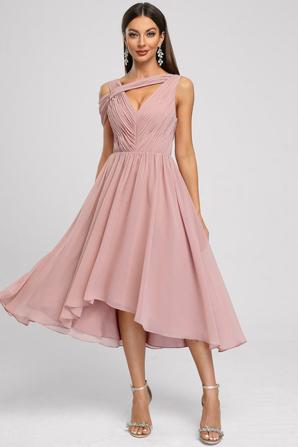 Robe Cocktail Plissée Émeraude - gallery 1