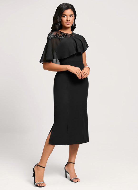 Robe Cocktail Chiffon Éclatante - gallery 1
