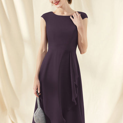 Robe Cocktail Violet Élégant