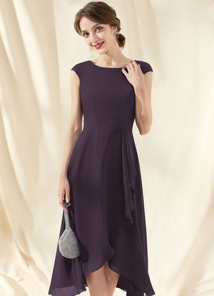 Robe Cocktail Violet Élégant