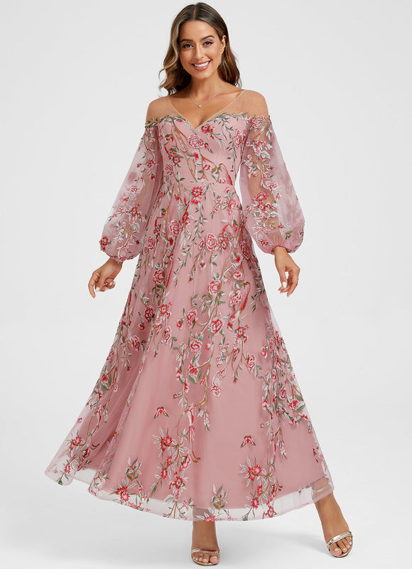 Robe Cocktail Mousseline Fleurie - gallery 8