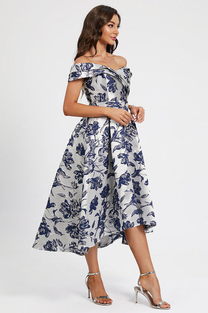 Robe Cocktail Fleur Satinée - gallery 3