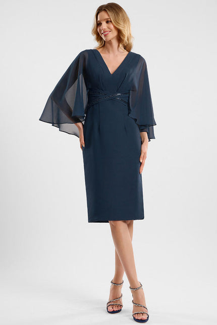 Robe Cocktail Vaporeuse Marine