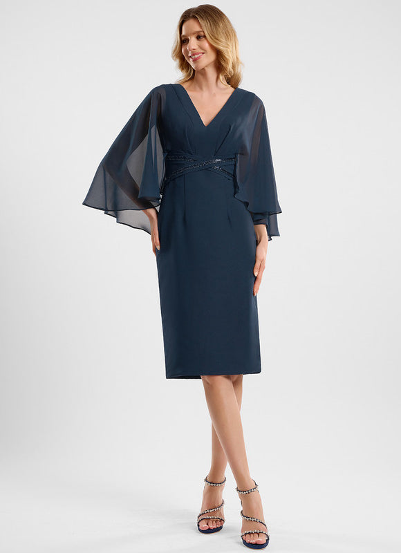 Robe Cocktail Vaporeuse Marine