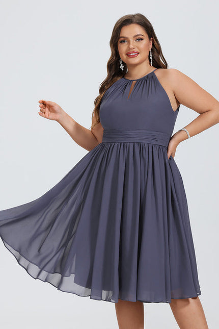 Robe Cocktail Gris Serein - gallery 4