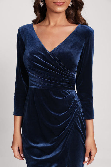Robe Cocktail Velours Sombre Chic - gallery 4