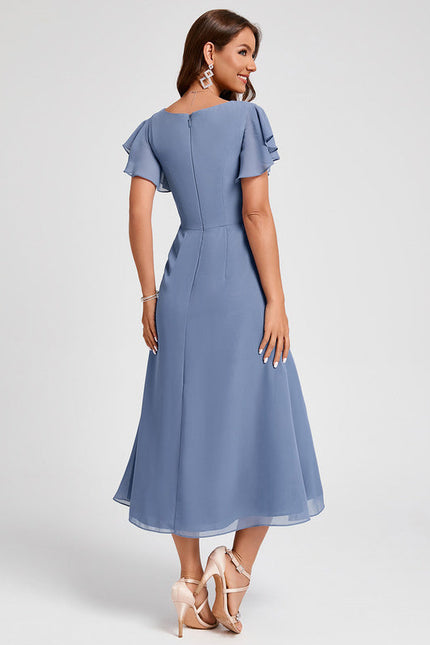 Robe De Cocktail Volants Superposés - gallery 2