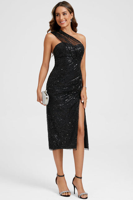 Robe Cocktail Paillettes - gallery 3