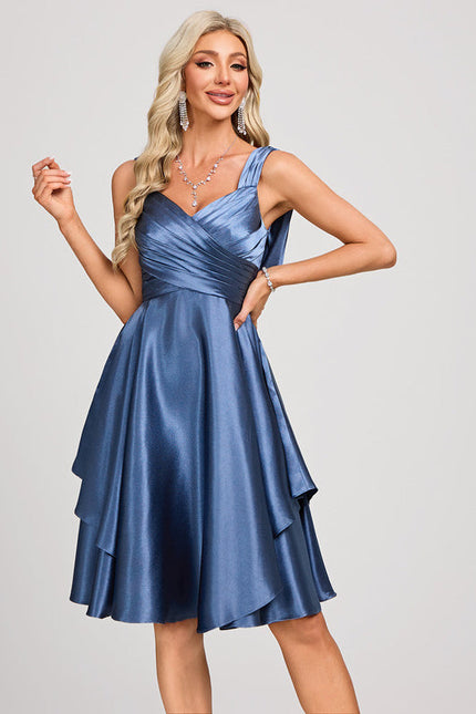 Robe Satin De Soie Cocktail - gallery 2