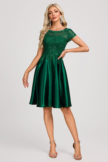 Robe Cocktail Émeraude Envoûtante - gallery 4