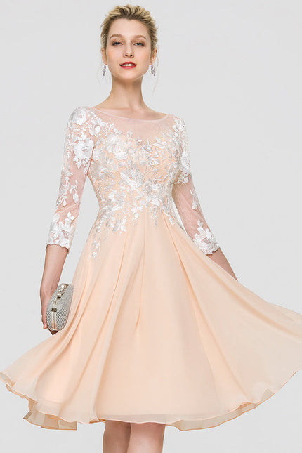 Robe Cocktail Bordeaux Dentelle - gallery 2