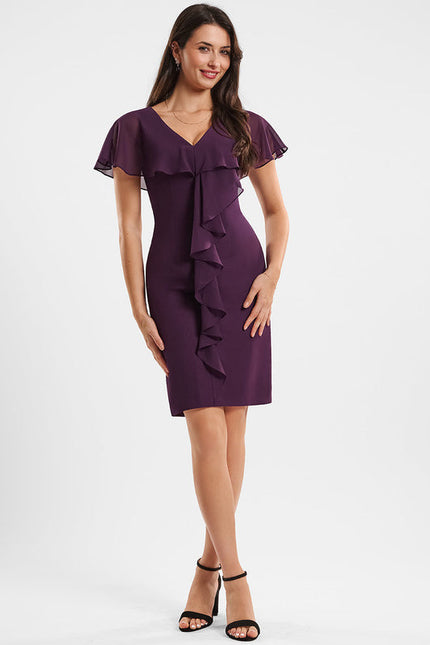 Robe Cocktail Violette Élégante