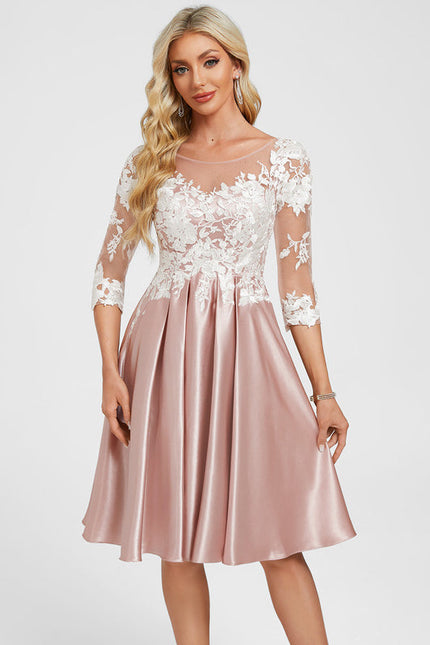 Robe Cocktail Satinée Florale