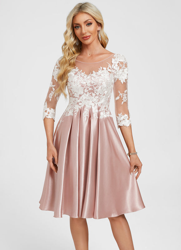 Robe Cocktail Satinée Florale