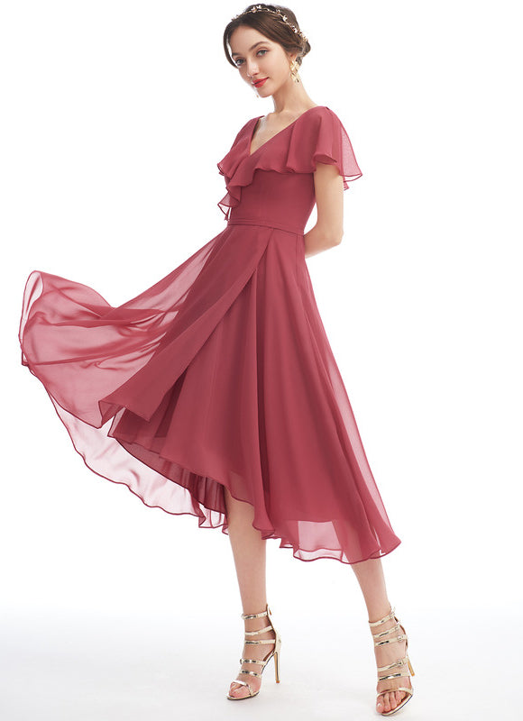 Robe Cocktail Fluide Vert Pâle