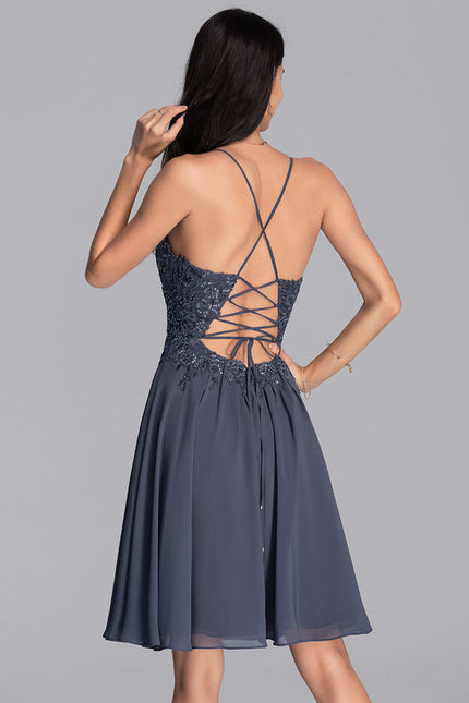 Robe Cocktail Mousseline Étoilée - gallery 3