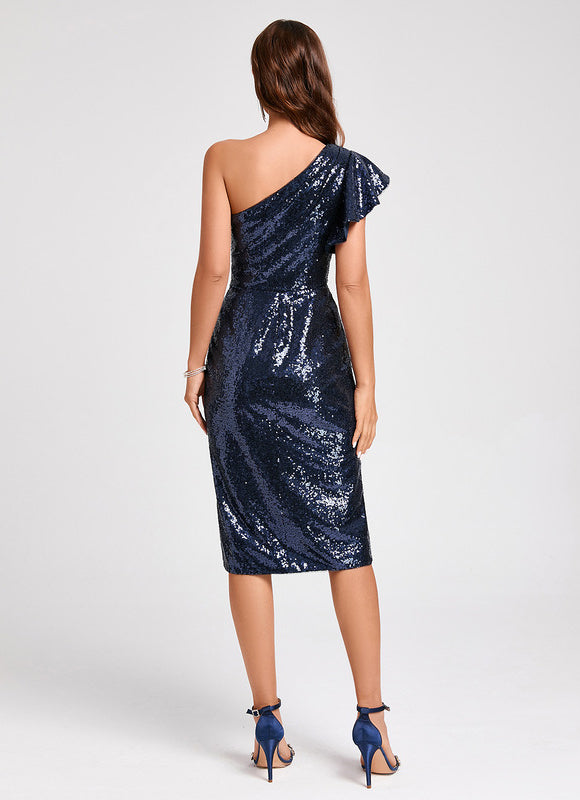 Robe Cocktail Pailletée Chic - gallery 1