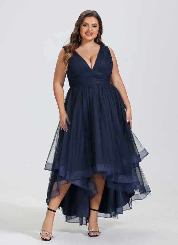 Robe Cocktail Nuit Tulle Flottant - gallery 6