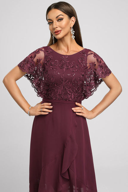 Robe Cocktail Violet Flottant - gallery 5