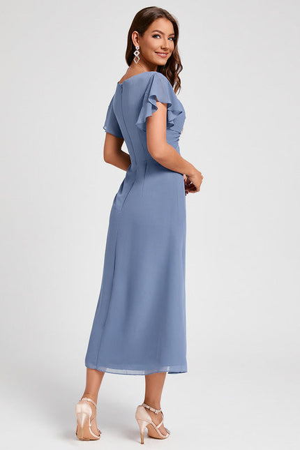 Robe De Cocktail Volants Superposés - gallery 1