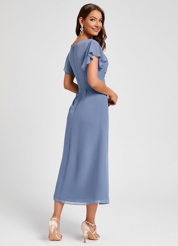 Robe De Cocktail Volants Superposés - gallery 1