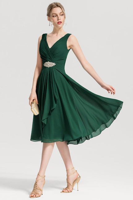 Robe Cocktail Émeraude Lumineuse - gallery 1