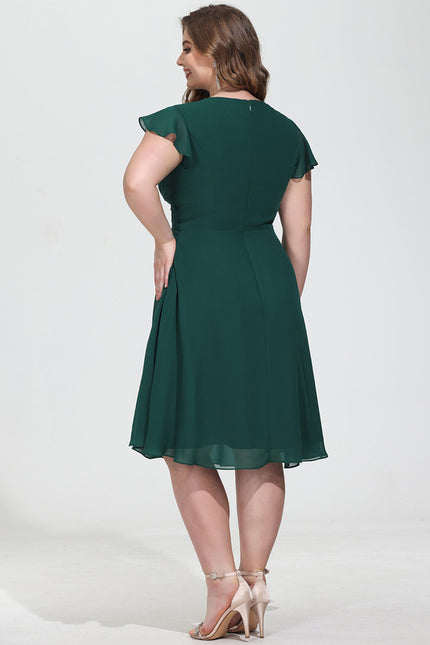Robe Cocktail Mousseline Asymétrique - gallery 6