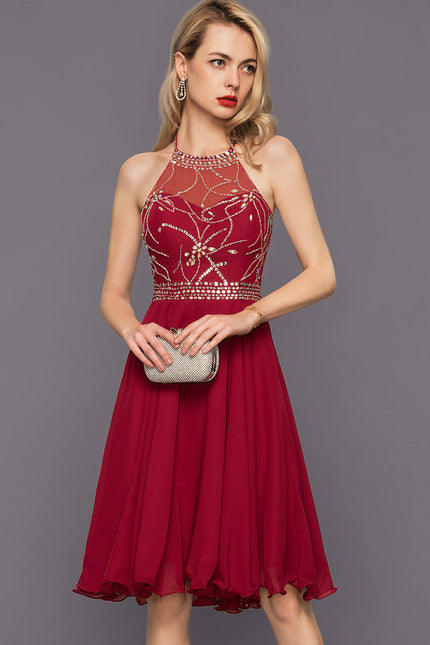 Robe Cocktail Éclatante Rubis - gallery 3