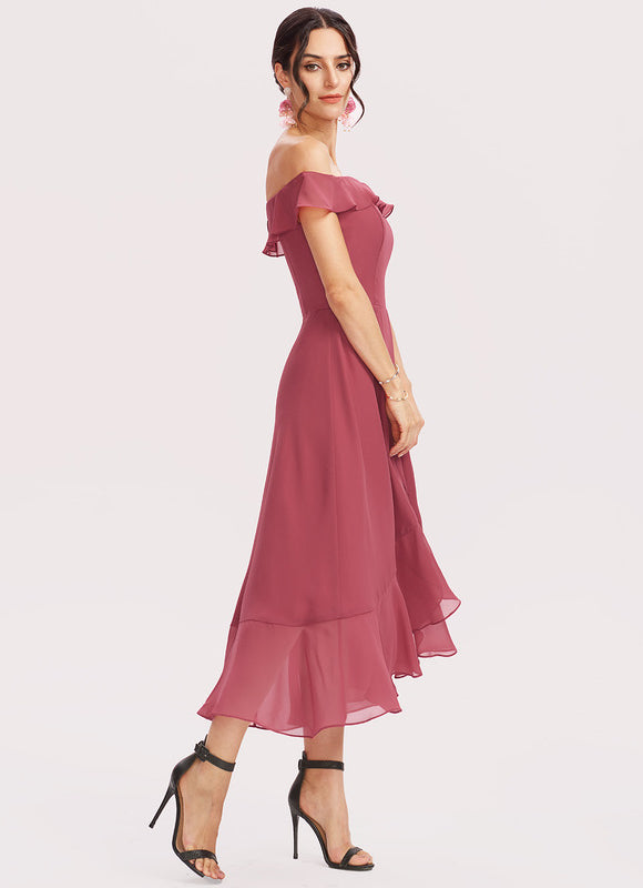 Robe Cocktail Fluide Évasée - gallery 3