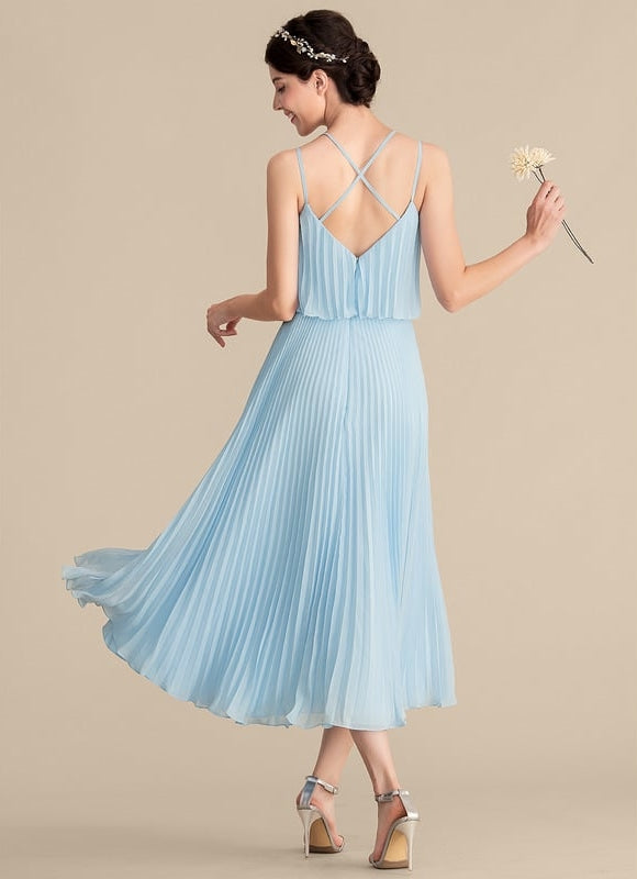Robe Cocktail Flottante Saphir - gallery 3