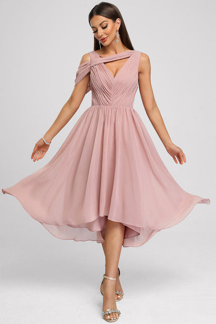 Robe Cocktail Plissée Émeraude