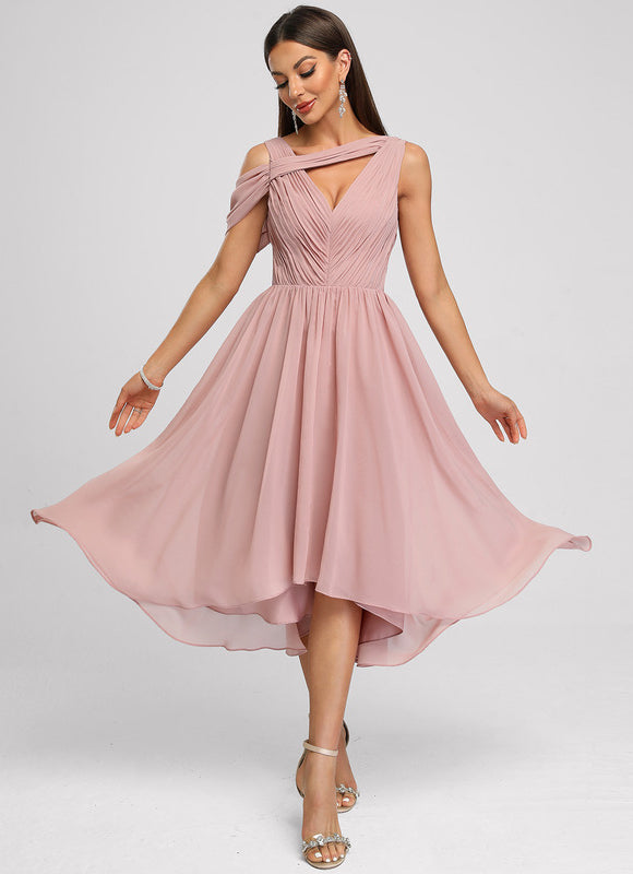 Robe Cocktail Plissée Émeraude